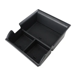 Enhanced Car Armrest Box Storage Tray - Center Console Organizer Container Holder (Black)