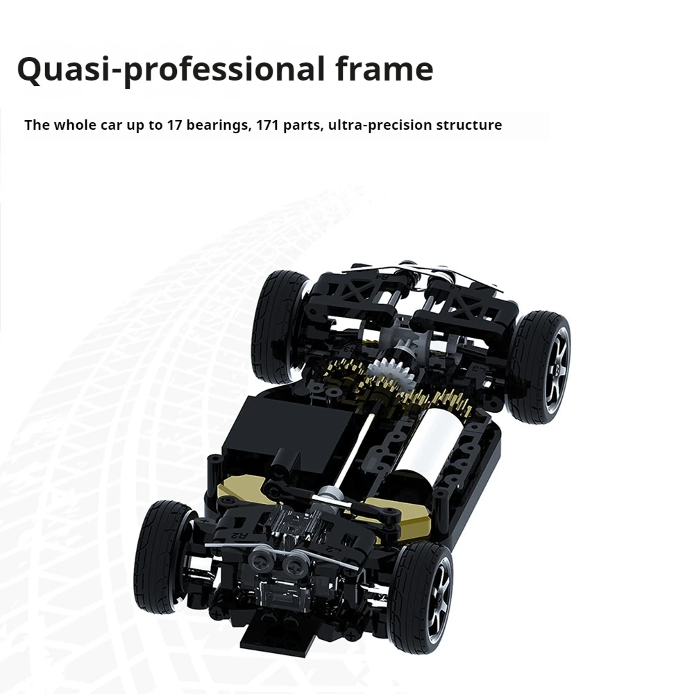 1: 43 Scale Drift Remote Control Racing Micro Racing Four wheel Drive Drift Remote Control Car (RTR Package: Car+Remote Control) 2