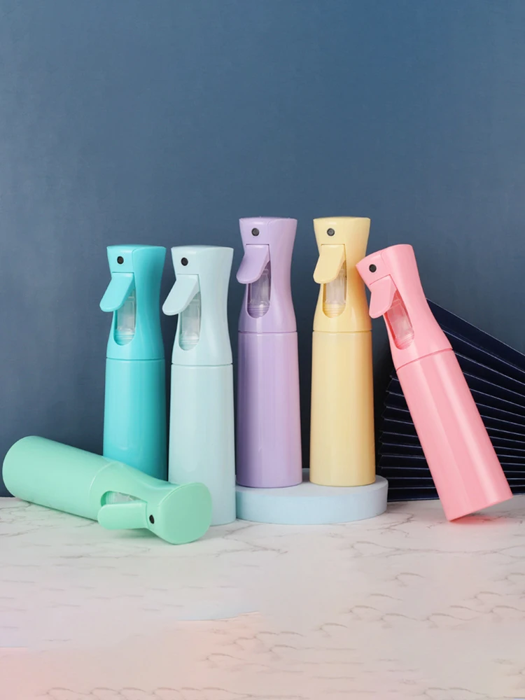 Spray Bottle 300ml Candy Color High-Pressure Fine Mist Spray Bottle Barber Shop Continuous Spray Bottle Alcohol Disinfection