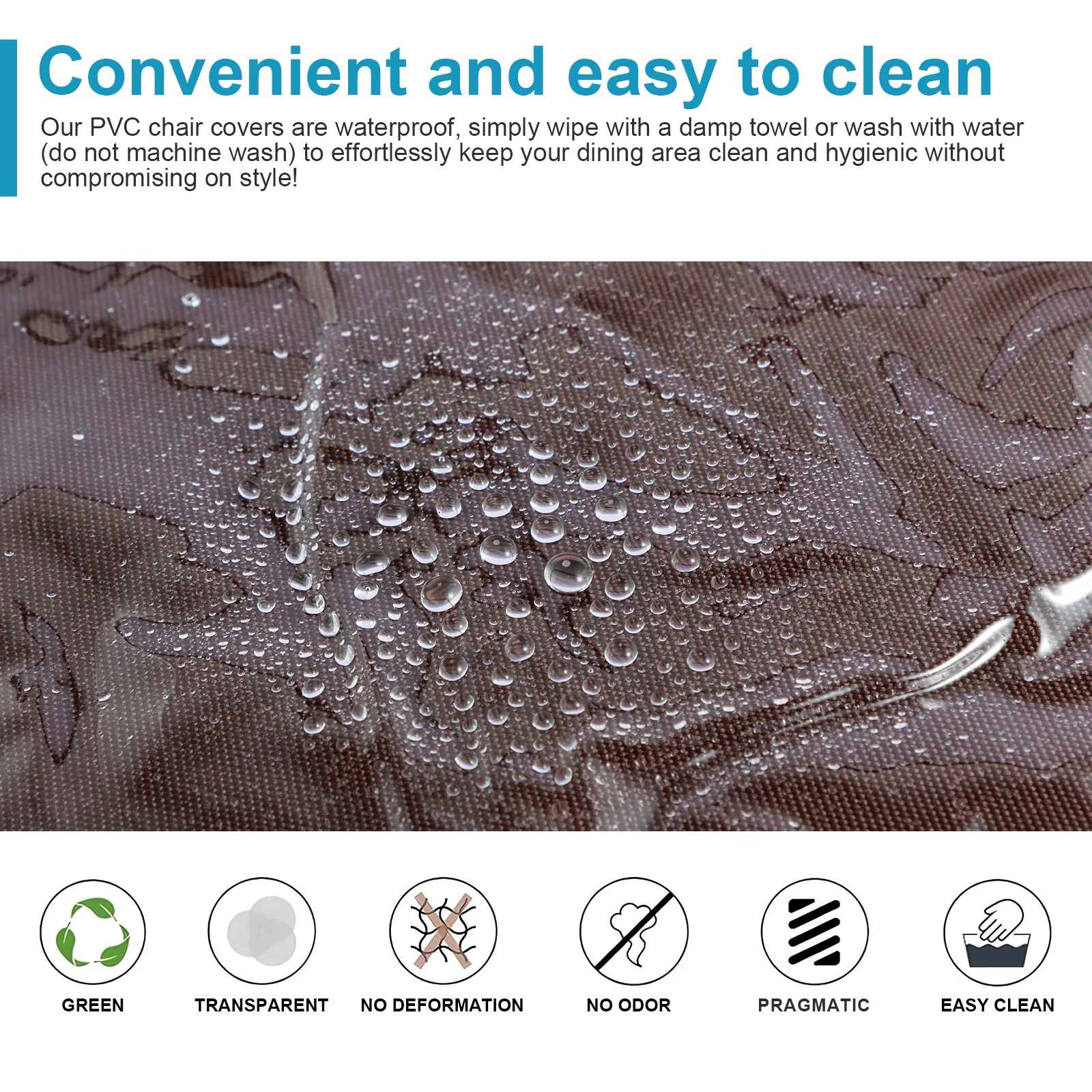 2/4/8Pcs Transparent Chair Covers PVC Waterproof Dining Chairs Protector Anti Scratch Seat Cushion Protective Cover for Kitchen