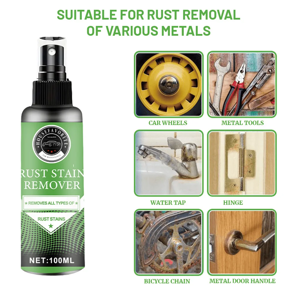 Car Wheel Rust Remover Spray Multi-Purpose Liquid Formula for Easy Rust and Dust Removal Restores Shine on Brake Hubs