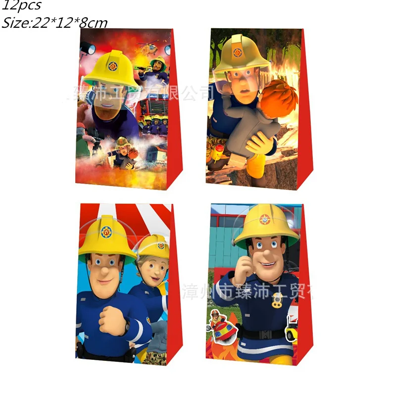 Decora 383022 Party Box Sam Il Pompiere – Scatoline Regalo In Cartone Automontanti Con Manico, Ideali Per Dolcetti E Gadget Per Feste A Tema - 3