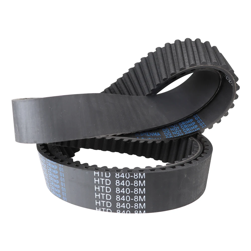고무 벨트 HTD8M-832, 840, 848, 856, 864, 872, 880, 888, 896/904 톱니 피치 8 mm 변속기 벨트 너비 20, 25, 30/40mm, 1 개