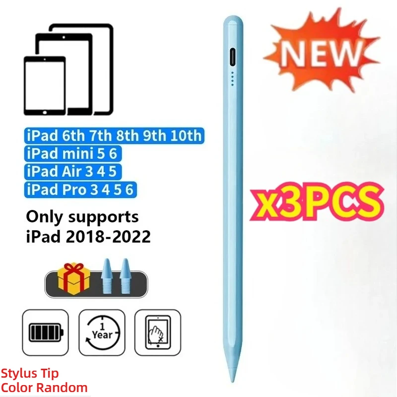 LED Stylus Pen with Palm Rejection and Touch Sensitivity