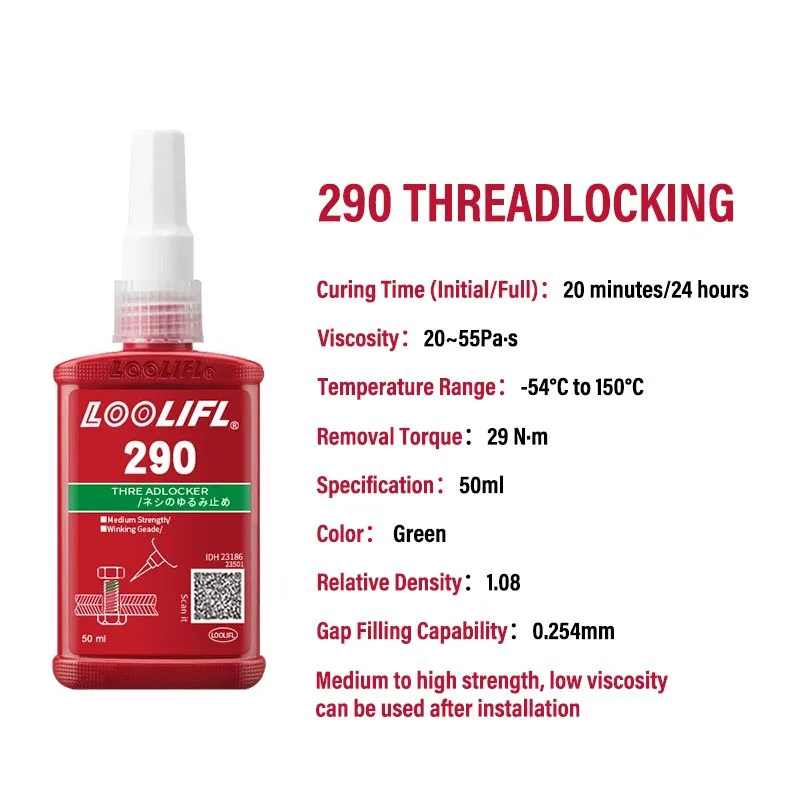 High-Strength High-Temperature Resistant Threadlocker Anaerobic Adhesive