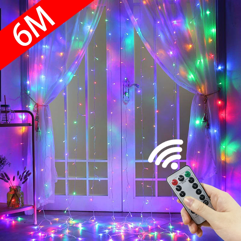 Remote Control 3M LED Curtain Light Garland 2