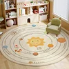 Cartoon Style Bedroom Decor lion pattern Carpet Cute Round Carpets for Living Room Thick Plush bedside Rug Fluffy Soft Floor Mat 2