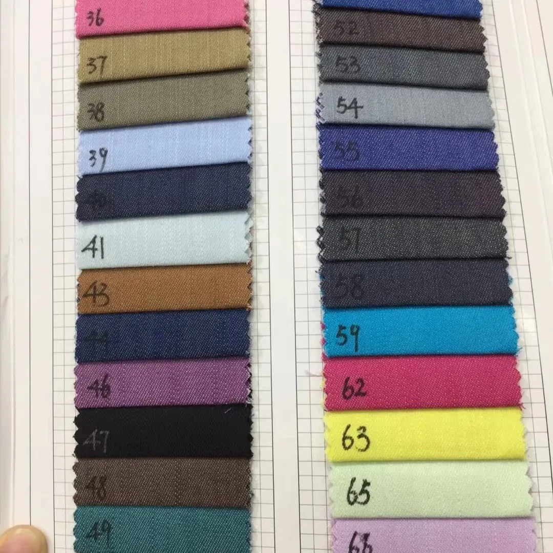 Trendy 200D Encrypted Colorful Bamboo Node Denim Fabric Plain Weave Elastic Jeans Fabric for Children's Pants Clothing Accessori