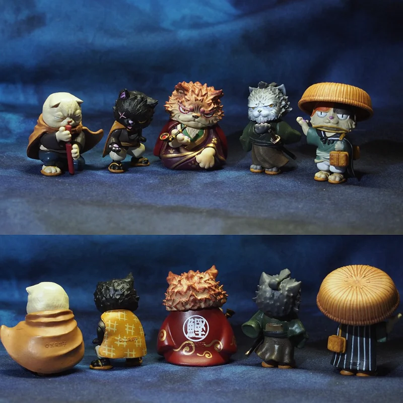 Original QUALIA Kawaii Gashapon Capsule Toy Samurai Cat Ronin