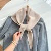 British Korean Triangle Scarf  Niche Wool Triangular Scarf Women Headscarf Knitted Scarf Multi-functional Warm Knitted Wrap 5