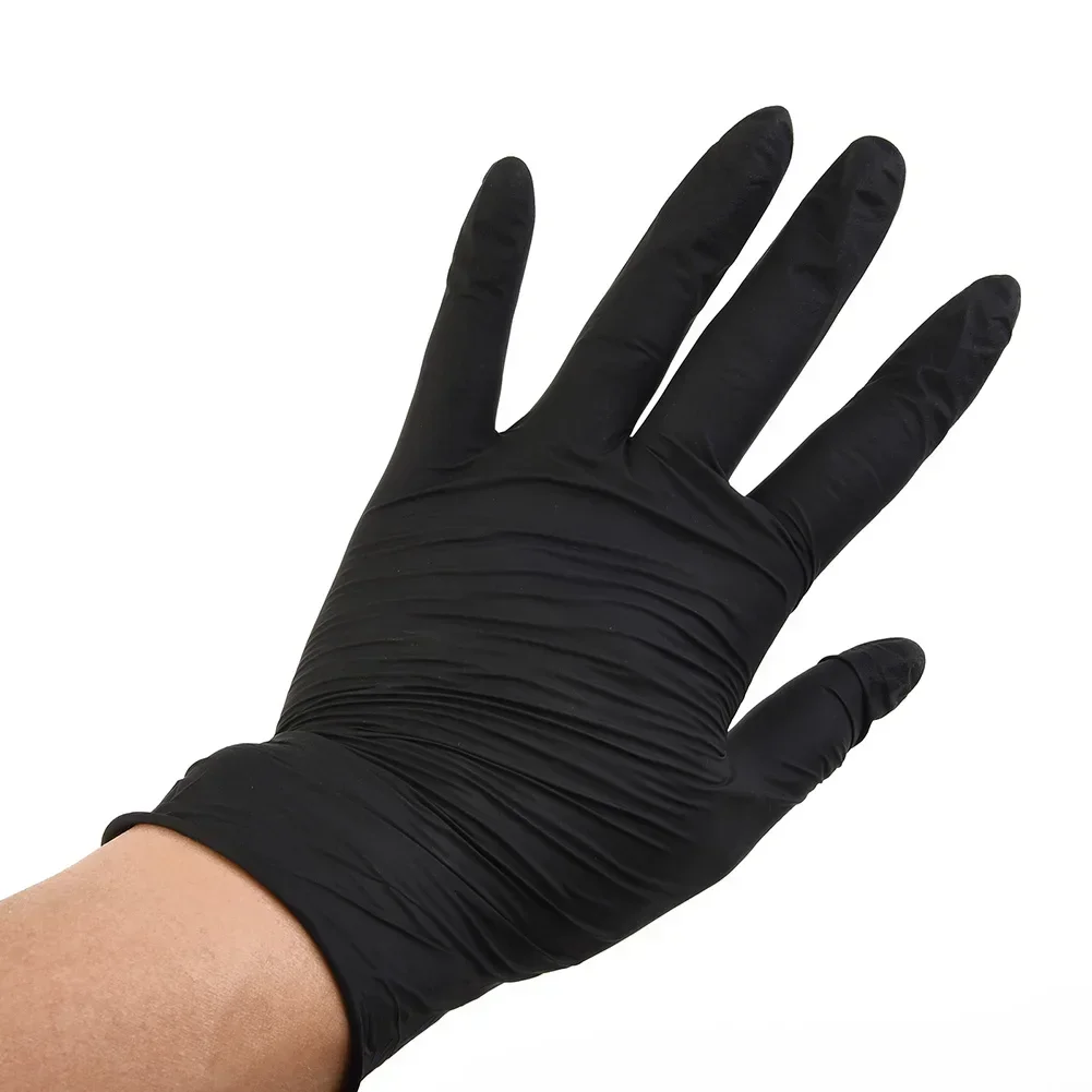 20 Pcs Nitrile Black Disposable Gloves For Kitchen Tatto Household Cleaning Washing Dish Gloves PVC Latex-free Oil-proof