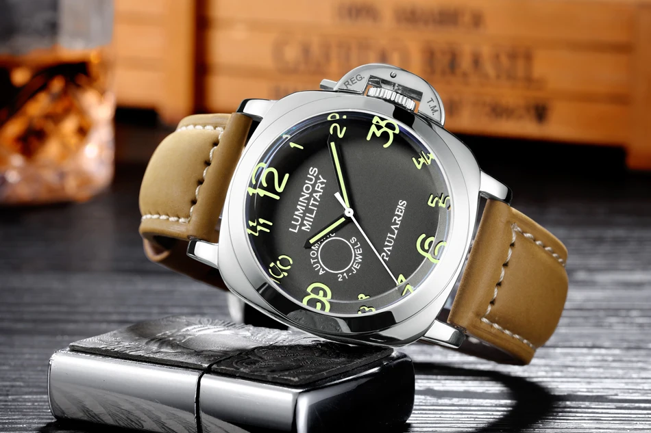 New Automatic Mens Watches Top Business Simple Military Sport Mechanical Watch luminous Stainless Steel AAA Clocks Dropshipping