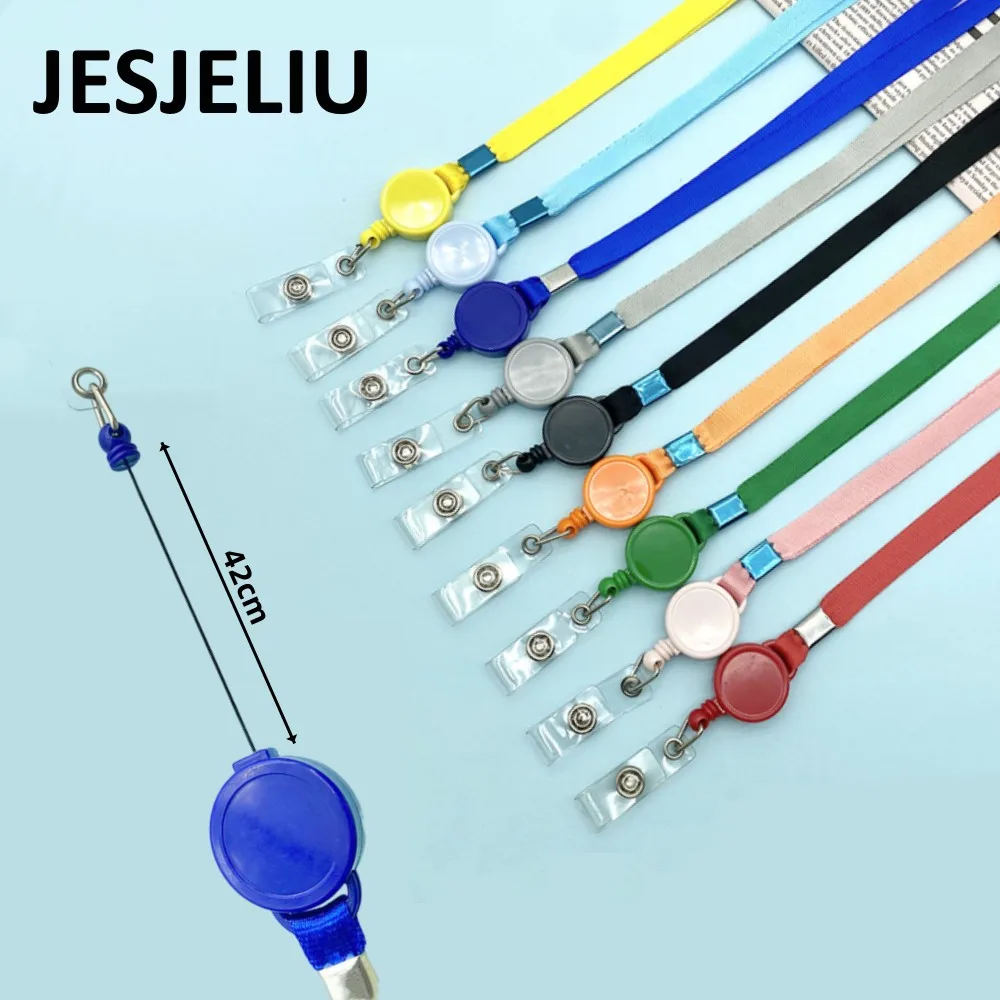 Id Lanyard Retractable Neck Strap Telescopic Badge Reel Clip Business Card  Holder Doctor Nurse Anti-Lost Card Holder Keychain - AliExpress