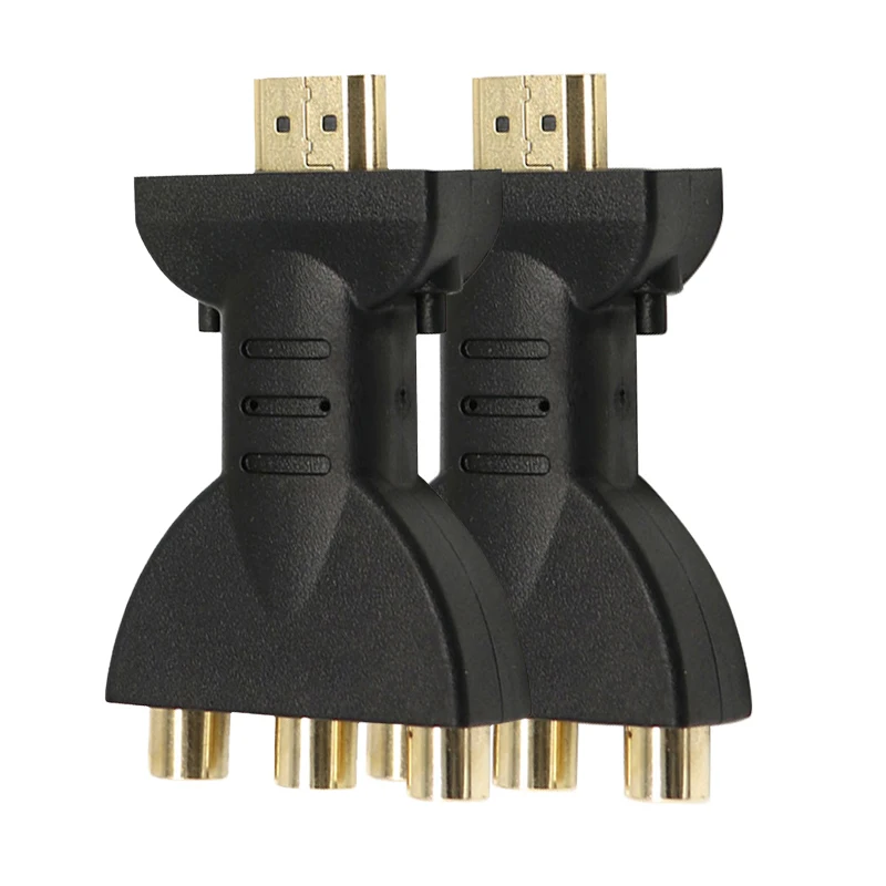 High Quality Audio And Video Adapter HDMI To 3 RGB RCA Converter 24K Gold Plated Connector Suitable For HDTV/DVD/projector