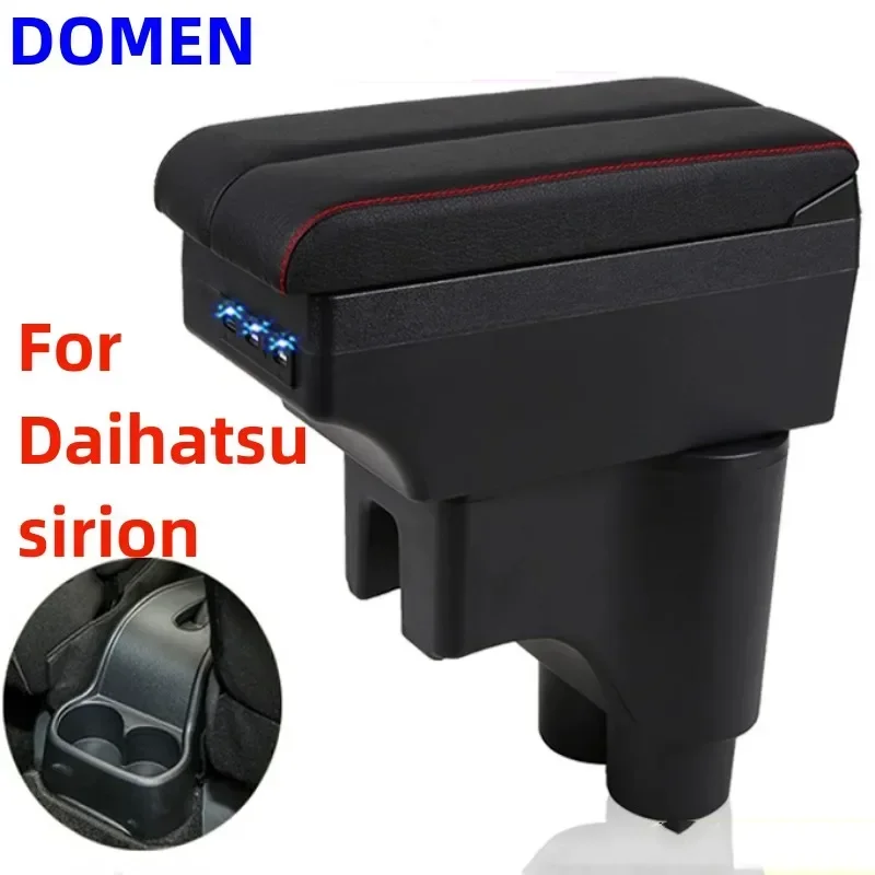 

Подлокотник для Daihatsu sirion, внутренние части, центральное содержимое автомобиля с выдвижным отверстием для чашки, большое пространство, двухслойный USB