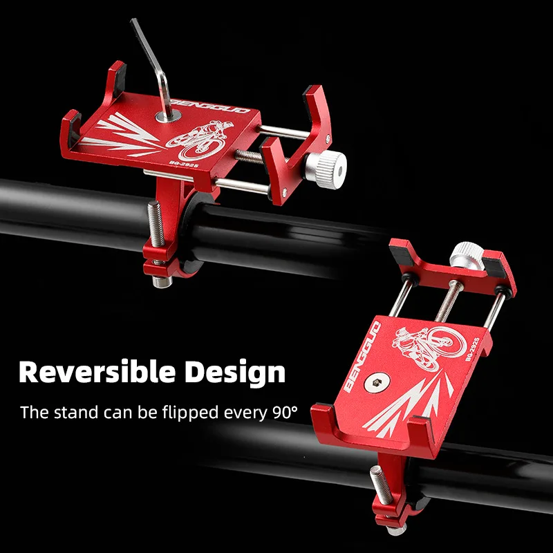 알루미늄 합금 휴대 전화 홀더 MTB 산악 자전거 전화 스탠드 충격 방지 고정 탐색 브래킷 사이클링 액세서리