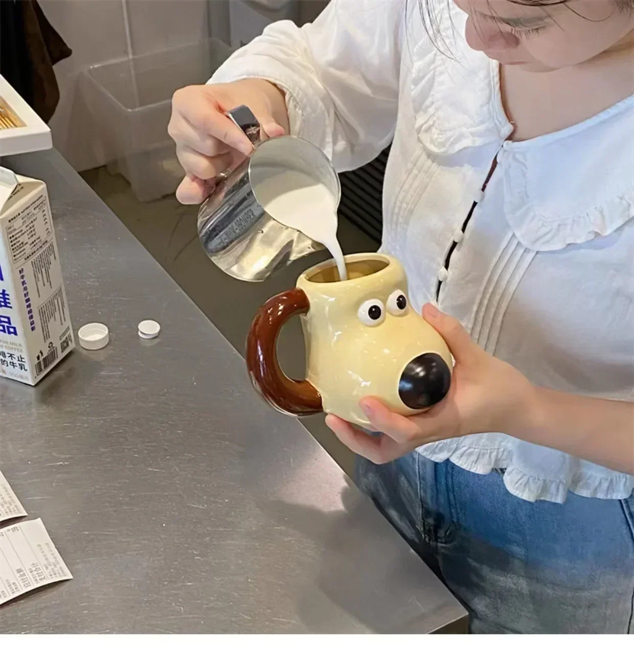 Description Picture 6 of itemWallace&gromit Ceramic Mug Breakfast Milk Oats Cute Cartoon Large Capacity Coffee Cup Creative Gifts for Boys and Girls