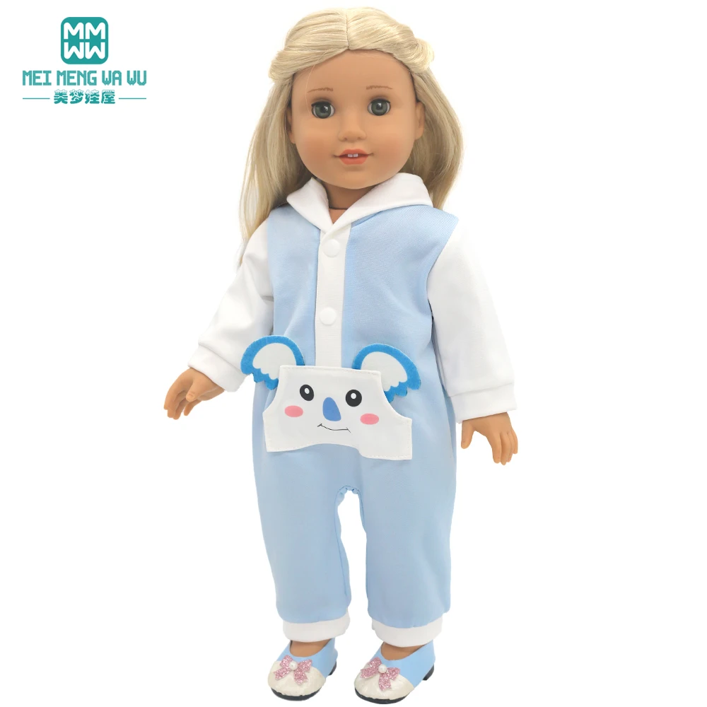 Kleidung für Puppen, passend für 43–45 cm große Spielzeug-Neugeborenenpuppen, Accessoires, modischer Strickanzug, Cartoon-Anzug – Detail 6