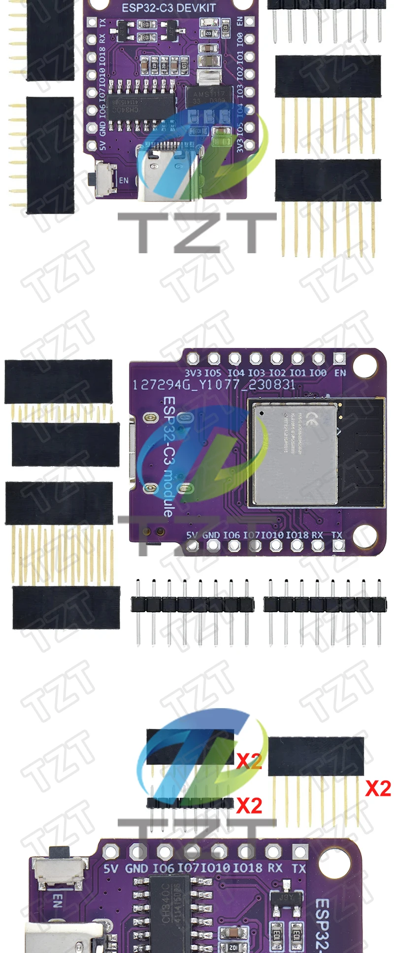 TZT Wemos D1 Mini ESP8266 ESP32 ESP32-C3 ESP32-C3-MINI-1-N4 Seriell WIFI + Bluetooth CH340G ESP8684 Entwicklungsboard für Arduino – Detail 8