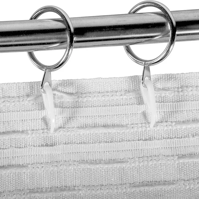 Curtain Hanging Hooks 50-200PCS Ring Window Curtain Hanger White Plastic for Home Office