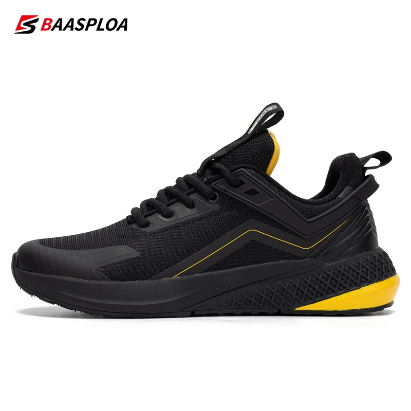 

Baasploa New Men Fashion Sports Shoes Mesh Comfortable Jogging Walking Shoes Male Sneaker Athletic Lightweight Running Shoes