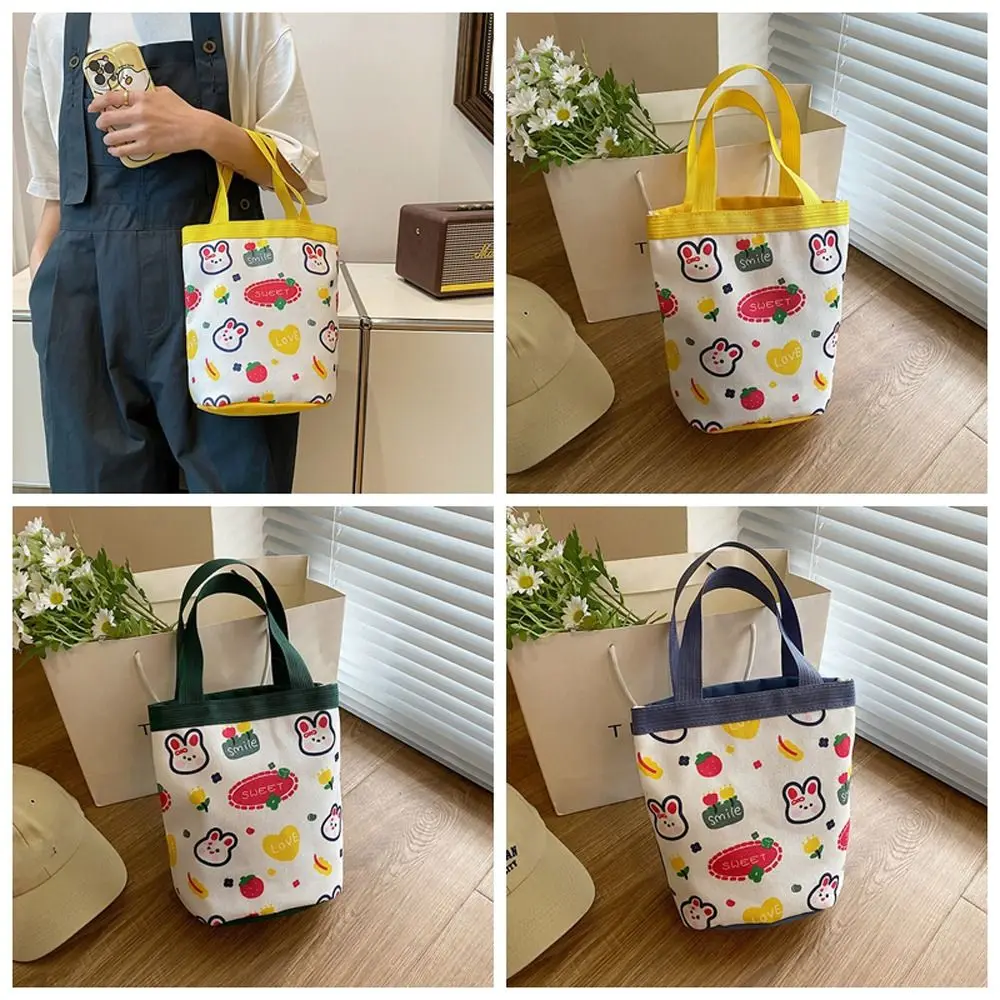 

Холщовая Сумка-мешок с цветами, кроликом и надписью