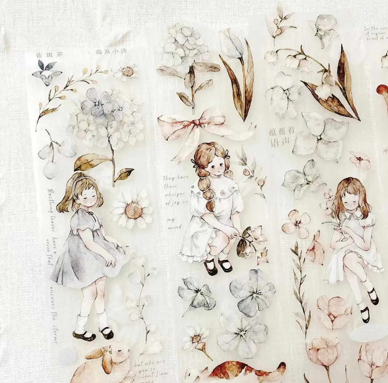 Freckles Tea Vol. 03 Vintage Forest Little Poetry Girl Washi