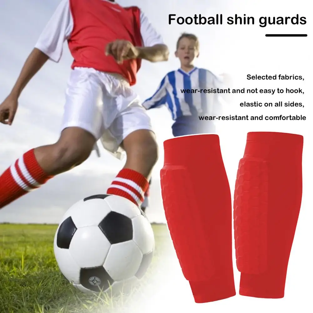 1 Pc Soccer Sports Shin Guard Compression Shin Sleeve with Honeycomb Pads Impact Resistant Calf Protection Gear for Football soccer shin guards shin guard pads