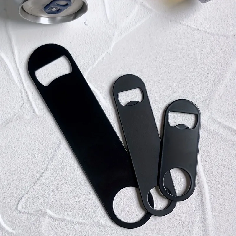 3pcs Heavy Duty Stainless Steel Flat Bottle Openers for Beer, Durable Bottle Openers, Kitchen Gadgets for Restaurants