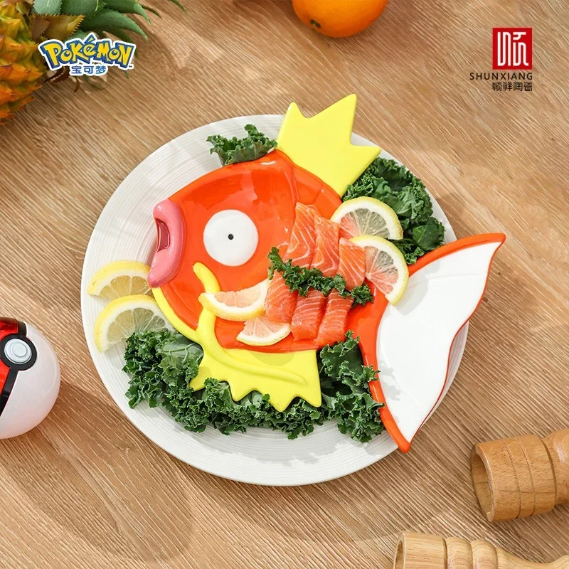 Ceramic Pokemon Dining Plate 3D Relief Shaped Tableware