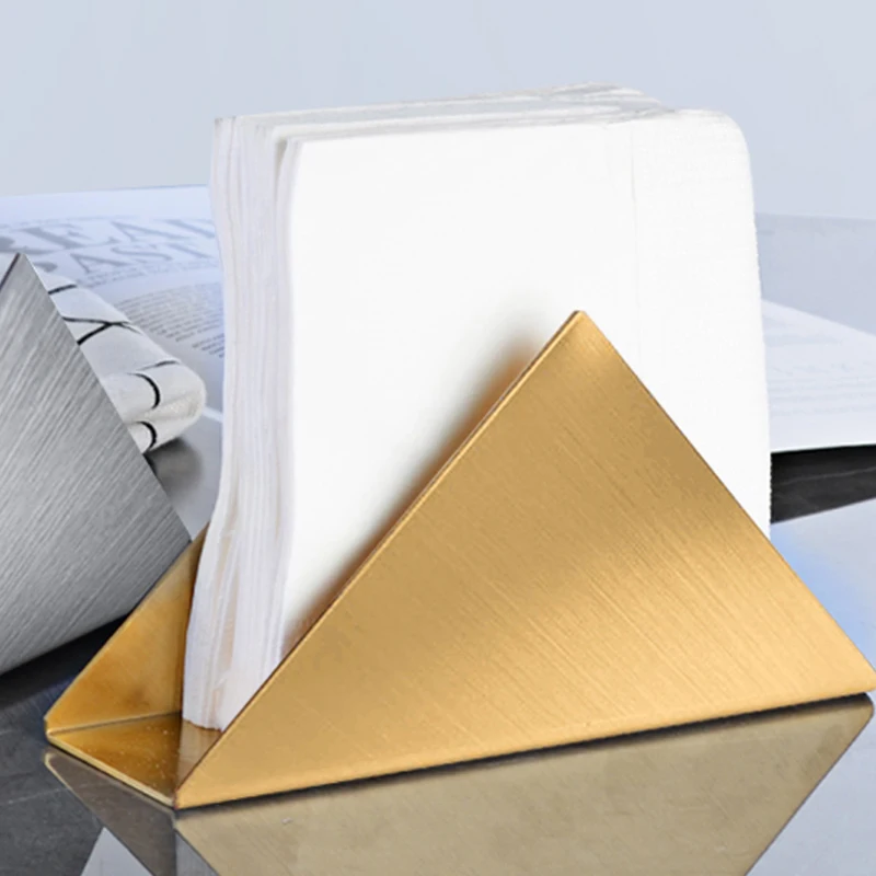 Creative Fashion Stainless Steel Tissue Box Restaurant Hotel KTV Coffee Shop Bar Business Desktop Metal Tissue Rack