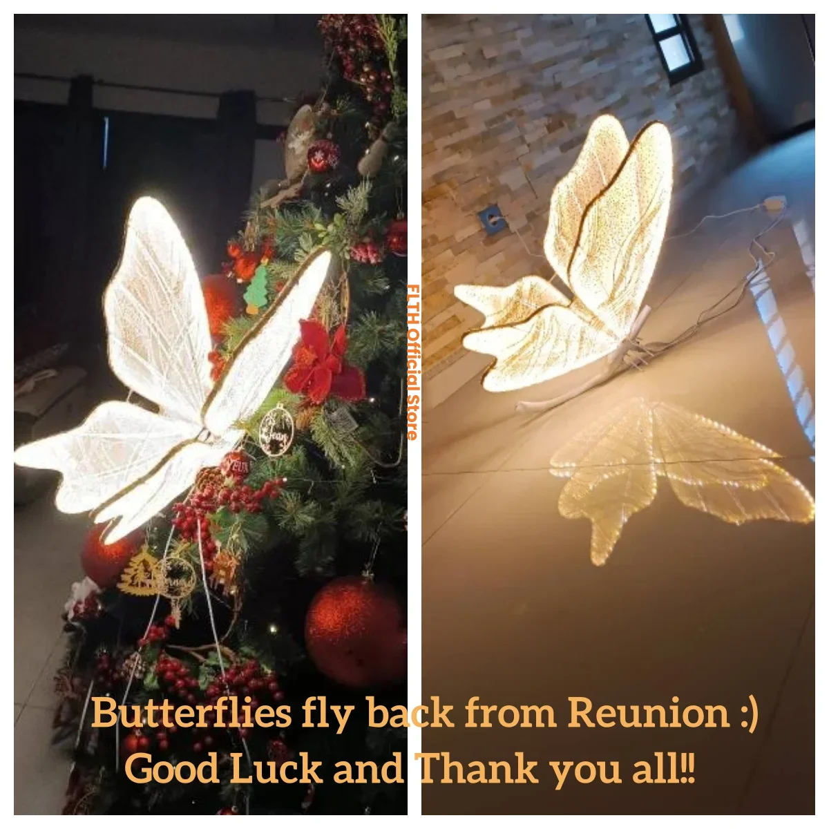 Wedding Decor Light Ceiling Butterflies LED Romantic Decoration for Road Load Walkway Party Stage Lights.