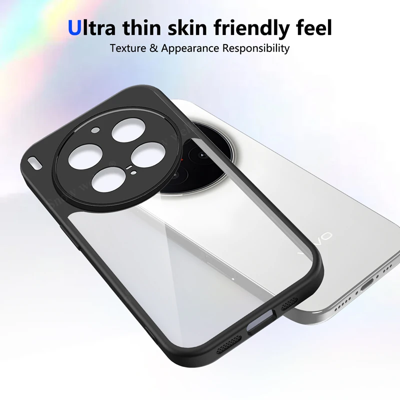 Clear Shockproof Phone Case | Transparent Silicone with PC Back and TPU Bumper