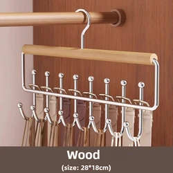 Multifunctional Solid Wood Hook Wardrobe Drying Rack and Storage Hanger (Wood)