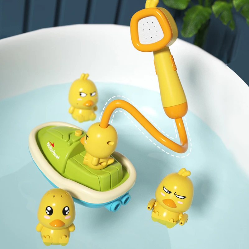 Cute Duck Electric Water Spray Bathroom Bathing Toys Baby Bath Toys Kids Bath And Shower Bathtubs Interactive Boy girl Gifts 6