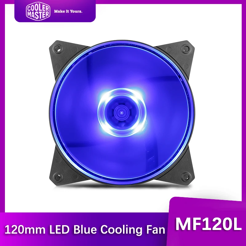 Cooler Master Mf120L 120Mm Led Blue Quiet Case Fan Cpu Cooler Ventola Di Raffreddamento Ad Acqua