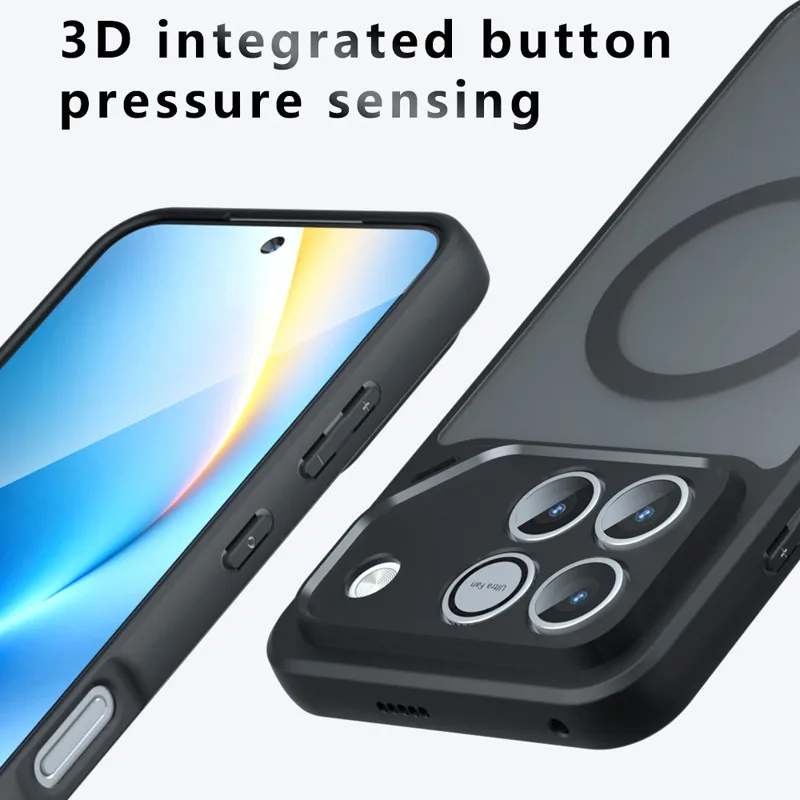 Enhanced Magnetic Case with Anti-Drop Airbags and Matte Skin-Feel Finish