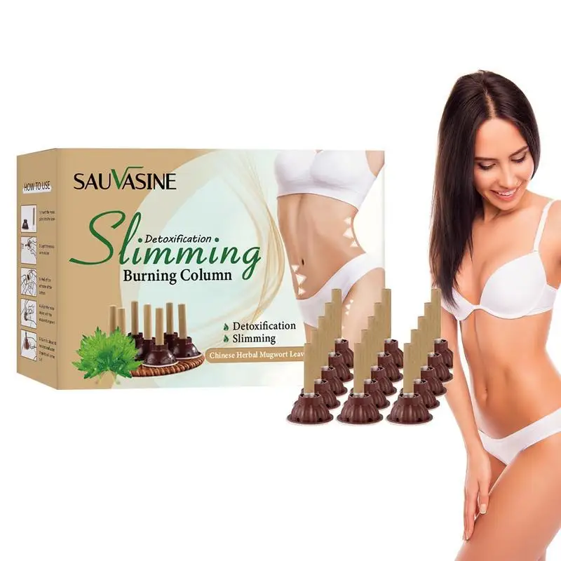 Moxa Cones For Moxibustion Burn Fat Arm Slimming Moxibustion 15Pcs Gathering Energy Slimming Burning Column Pure Moxa Cone