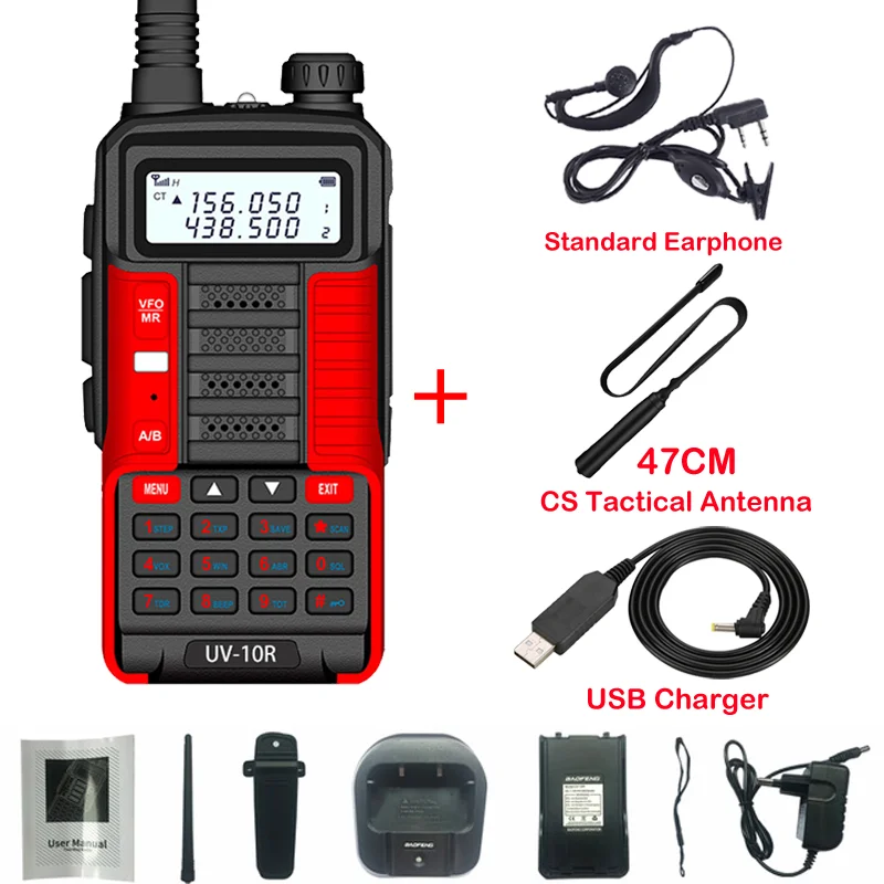 トランシーバー BAOFENG BF-UV10R & BF-UV5R Baofeng-長距離トランシーバー,無線デバイス,UV-5Rからの更新,双方向