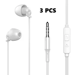 ASMR HiFi Noise - Canceling Sleeper Earbuds with Soft Silicone and TPE Wire (3PCS WHT NO MIC)