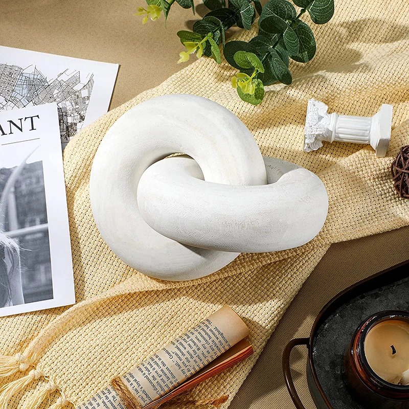 DecorativeWoodChainHomeDecorWoodKnotDeskShelfDecorationsfor