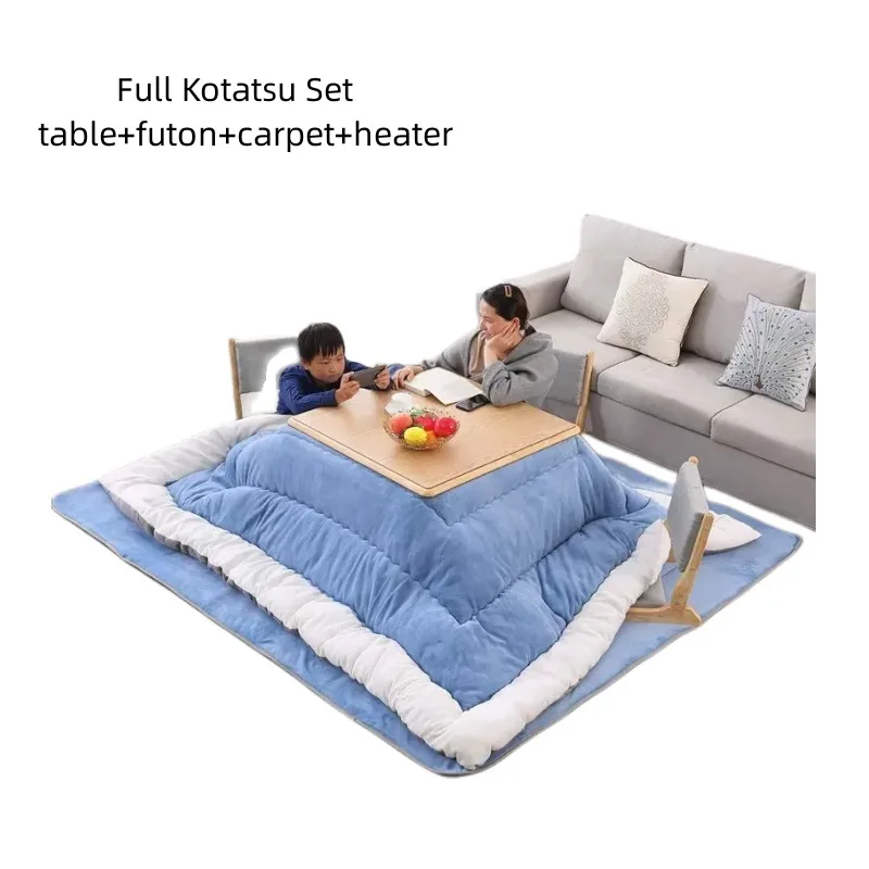 Tavolo Kotatsu Con Riscaldatore E Tappeto Futon Set Giapponese Kotatsu Per Set Di Mobili Da Soggiorno Tatami Tavolo Caldo A Basso Riscaldamento