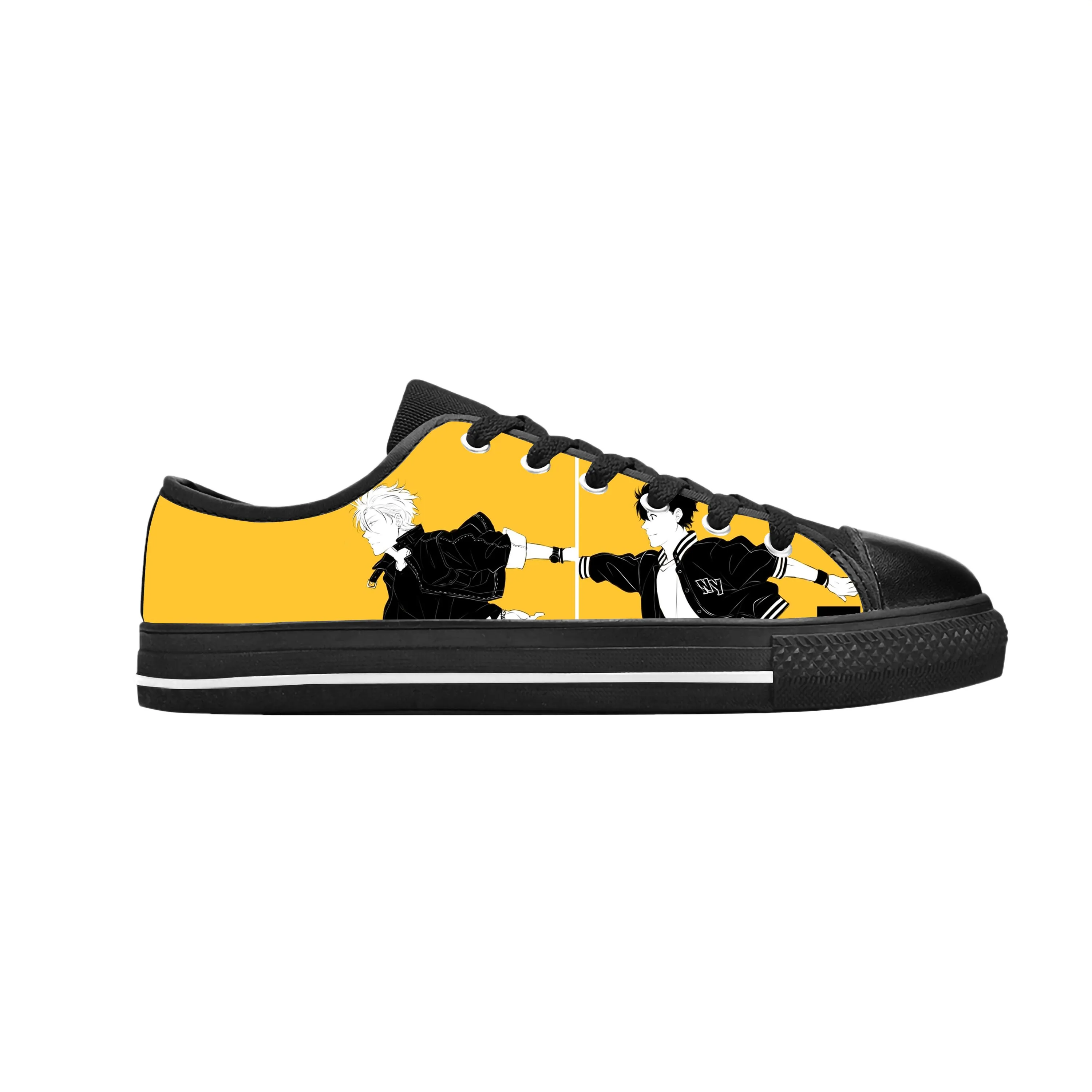 

Japanese Anime Banana Fish Ash Lynx Okumura Eiji Casual Cloth Shoes Low Top Comfortable Breathable 3D Print Men Women Sneakers