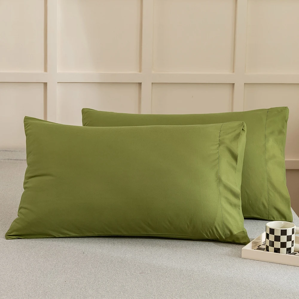 Battilo 2 Stück solide Umschlag-Kissenbezüge, Queen-King-Size-Kissenbezug, weicher und atmungsaktiver Mikrofaser-Kissenbezug für Bett, Hotelbettwäsche – Detail 25