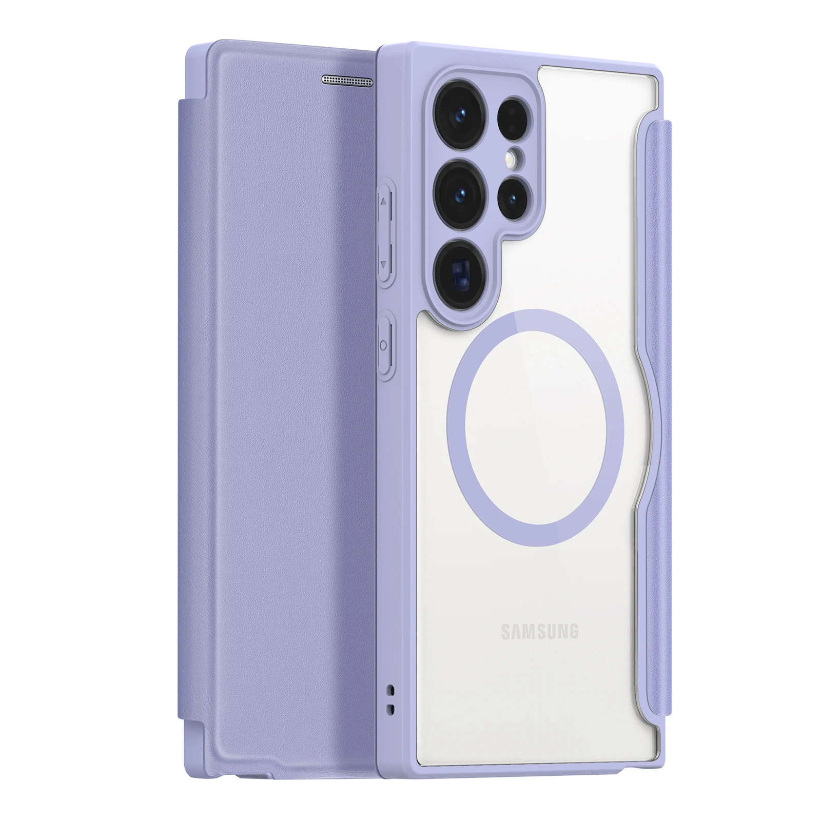 thumbnail image 1 of For Magsafe Case Samsung Galaxy S24 S23 Ultra Plus Shockproof Card Pocket Magnetic Wireless Charging Flip Leather Wallet Cover, 1 of 5