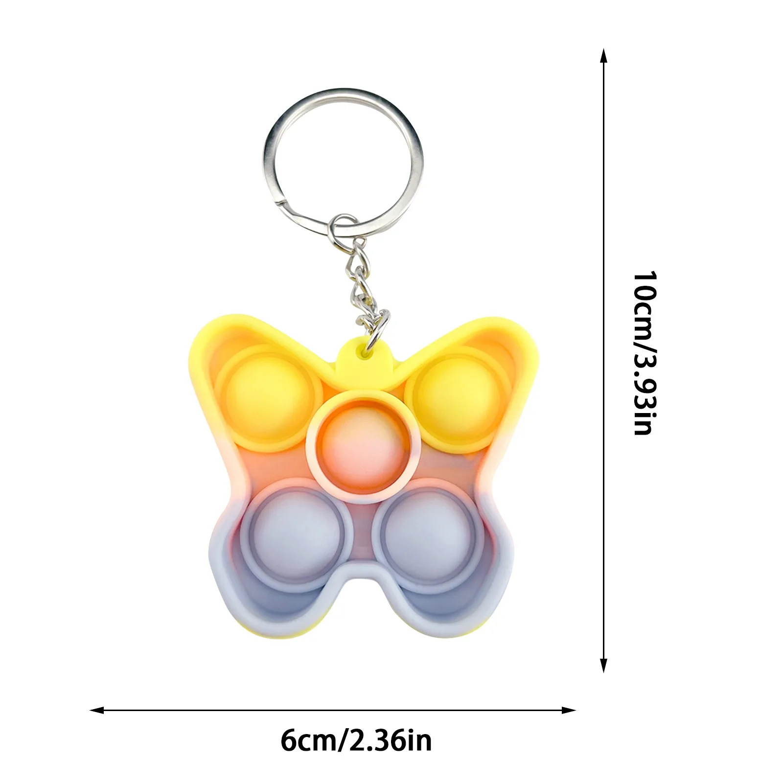 Mini Pops Simple Dimple Keychain Its Push Bubble Anxiety Sensory Fidget Toy Anti Stress Relief For Autism Adults Key Chain Toys squishy mesh ball Squeeze Toys