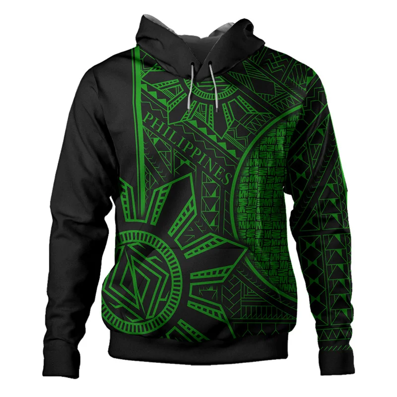 3D-Druck Philippinen Filipinos polynesische Tätowierung Lapu Sonne Stammes Hoodies für Männer Kind Mode Kapuze Hoody Vintage Pullover – Detail 12