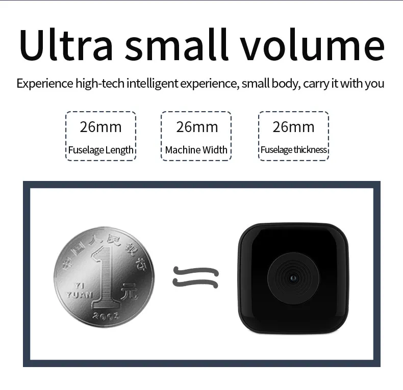 Mini Caméra De Surveillance Portable WiFi 1080p GOMETY - Objectif Rotatif 180° Intérieur Extérieur