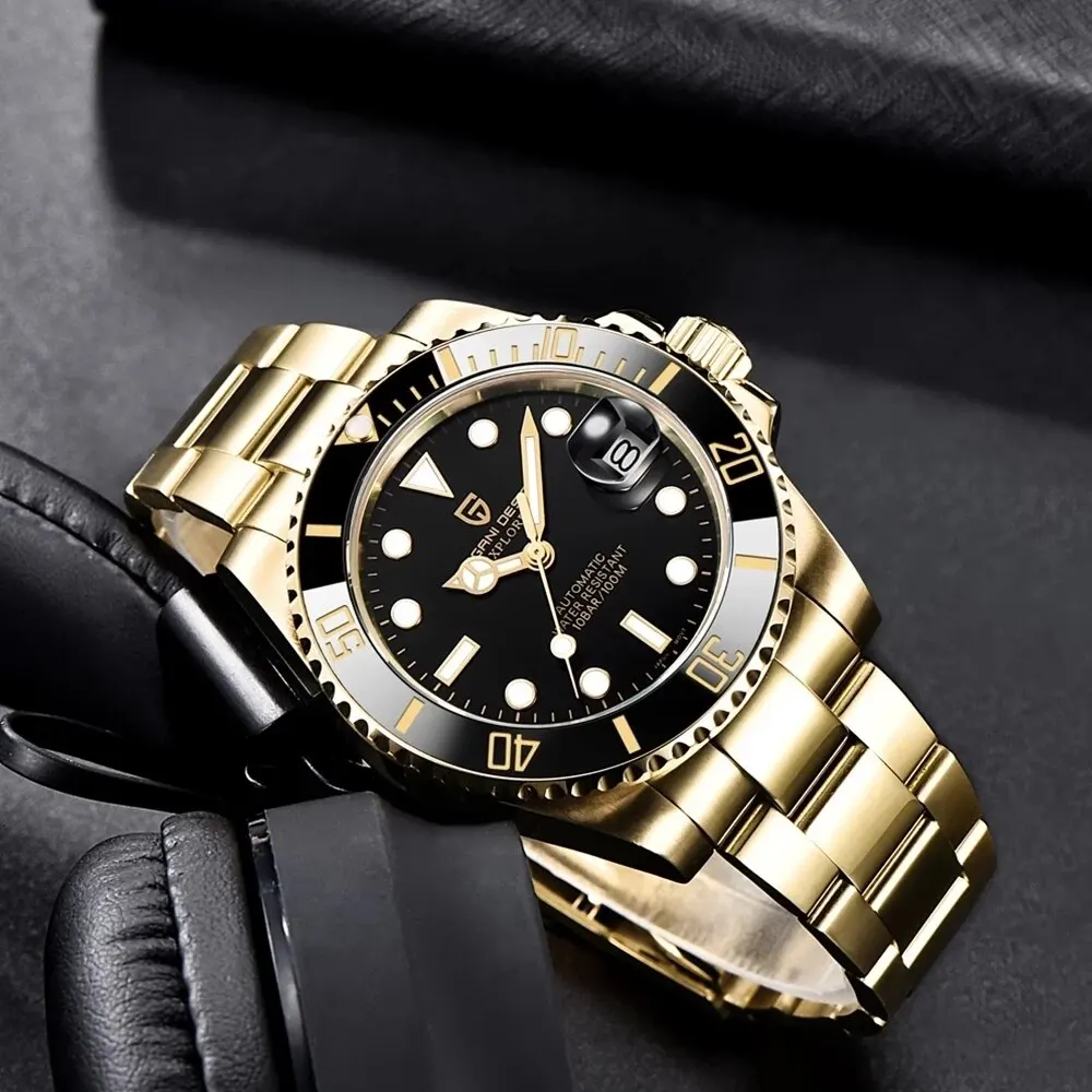 Mechanical Watch PAGANI Design Stainless Steel 100m Waterproof Watch Relogio Masculino Men Luxury Automatic Wrist
