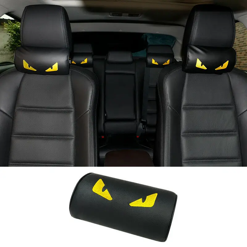 Car Headrest Car Seat Head Neck Rest Soft Foam PU Pillow Leather Cushion Pad HeadRest and Cervical Protection car pillow,car headrest,memory foam pillow,car neck pillow